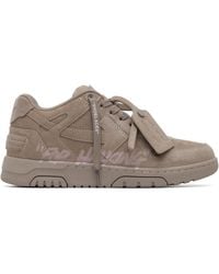 Off-White c/o Virgil Abloh - Taupe Out Of Office For Walking Suede Sneakers - Lyst