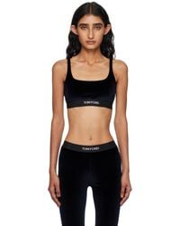 Tom Ford - Stretch Lustrous Velour Signature Bralette - Lyst