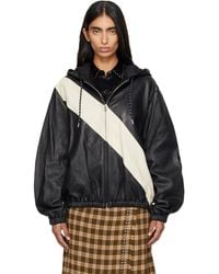 Wales Bonner - Vista Anorak Leather Jacket - Lyst