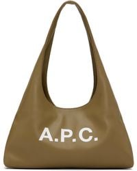 A.P.C. - Khaki Baby Ninon Shoulder Bag - Lyst