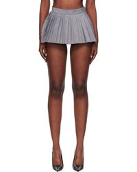 Pushbutton - Mini Jupe-Short Ample Grise - Lyst