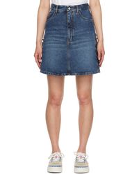 Chloé - Blue Lace-up Denim Miniskirt - Lyst