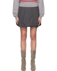 PALOMA WOOL★ウールミニスカート ライトグレー★送関込 PALOMA WOOL/パロマ ウール】 LEONIE PW24AW062A（ミニスカート