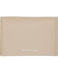 Acne Studios - Taupe Folded Card Holder - Lyst