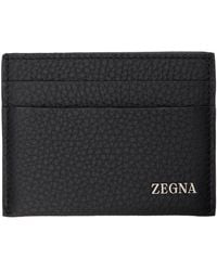 Zegna - Black Simple Card Holder - Lyst