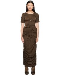 JKim - Robe longue markiza brune exclusive à ssense - Lyst
