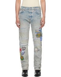 Amiri - ブルー Station Patch Repair スリムジーンズ - Lyst