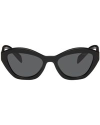 Prada - Black Cat-eye Sunglasses - Lyst