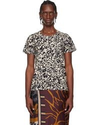 Dries Van Noten - Off- & Fitted Cotton T-Shirt - Lyst