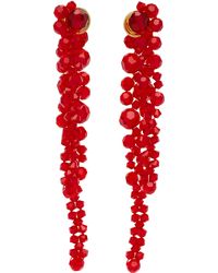 Simone Rocha - レッド Double Pierce Through Drip ピアス - Lyst