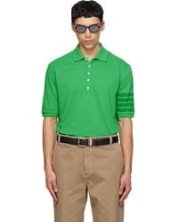 Thom Browne - Garment Overdyed Jersey 4-Bar Polo - Lyst