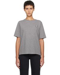 Maison Kitsuné - Gray Bold Fox Head Patch T-shirt - Lyst