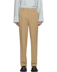 WOOYOUNGMI Tan Cotton Trousers - Natural