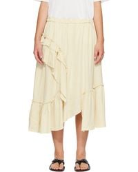 YMC - Draped Midi Skirt - Lyst