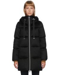 Herno Manteau a glissiere en duvet noir Woolfur