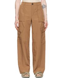 Save 2% Vince Synthetic Metallic Wide Leg Pant in Yellow Womens Clothing Trousers Slacks and Chinos Wide-leg and palazzo trousers 