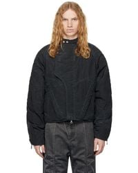 ANDERSSON BELL - ネイビー レースアップ パデッド ジャケット - Lyst