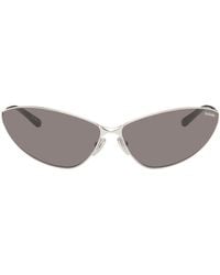 Balenciaga - Silver Razor Cat Sunglasses - Lyst