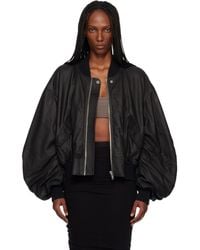 Rick Owens - Temple Secchia Flight Leather Jacket - Lyst