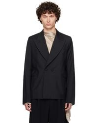 AARON ESH - D Breasted Wool Blazer - Lyst