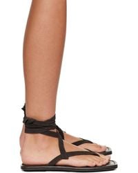 St. Agni - Suede Tie Up Sandals - Lyst