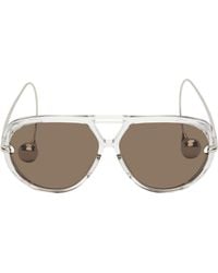 Bottega Veneta - グレー Drop アビエイターサングラス - Lyst