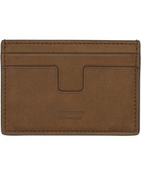 Tom Ford - Nubuck 'T Line' Classic Card Holder - Lyst