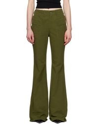 R13 - Khaki Flare Leg Trousers - Lyst