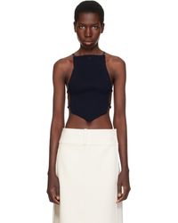 Courreges - ブラック Lingerie Detail Pointy トップス - Lyst