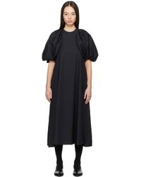Noir Kei Ninomiya - Puff Sleeve Midi Dress - Lyst