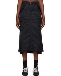 Sacai - Nylon Twill Midi Skirt - Lyst