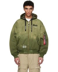 Aape By A Bathing Ape - Khaki Alpha Industries Edition Ma-1 Reversible Bomber Jacket - Lyst