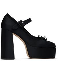 Simone Rocha - Chaussures à talon bottier noires à plateforme et à bout graphique - Lyst