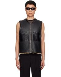 Our Legacy - Patch Pocket Reversible Leather Vest - Lyst