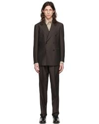 Ring Jacket Mohair Suit - Brown