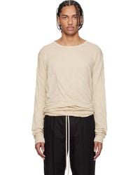 Rick Owens - Off- Temple Jumbo Double Ls T-Shirt - Lyst