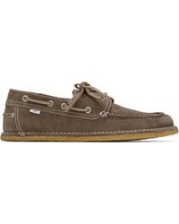 Ami Paris - Taupe Suede Boat Shoes - Lyst