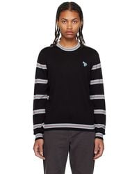 PS by Paul Smith - Black Striped Sweater - Lyst