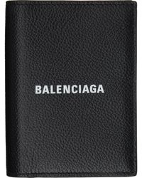 Balenciaga - Black Cash Vertical Bifold Wallet - Lyst