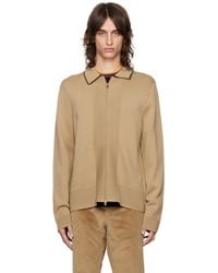 Paul Smith - Tan Zip Through Cardigan - Lyst