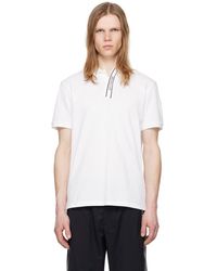 Moncler - ホワイト ロゴプリント ポロシャツ - Lyst