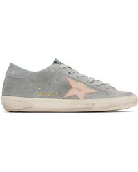 Golden Goose - Baskets Super-Star Gris Et Rose À Bande De Renfort Double - Lyst