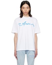 Amiri - Printed Wave Logo T-Shirt - Lyst