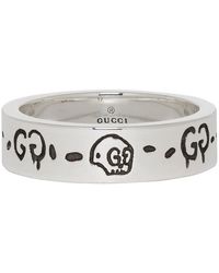 Gucci Silver Ghost Ring - Metallic