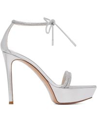 Gianvito Rossi - Sandales À Talon Aiguille Burma Argentées - Lyst