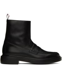 Thom Browne - Black Penny Loafer Boots - Lyst