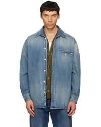MM6 by Maison Margiela - Long-Sleeved Denim Shirt - Lyst