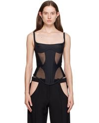 Mugler - Black Illusion Tank Top - Lyst