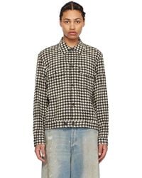 Our Legacy - Black & Off-white Check Shirt - Lyst