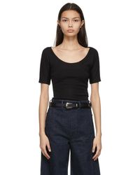 Lemaire - Black Second Skin T-shirt - Lyst